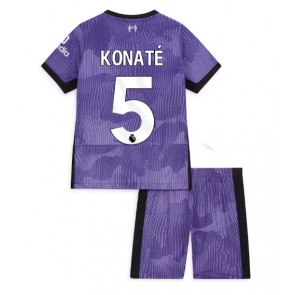 Maillot de foot Liverpool Ibrahima Konate #5 Troisième enfant 2023-24 Manches Courte (+ pantalon court)